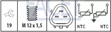 Czujnik temperatury wody TOYOTA - [50E2007-OYO] 89422-16010 , 8942216010