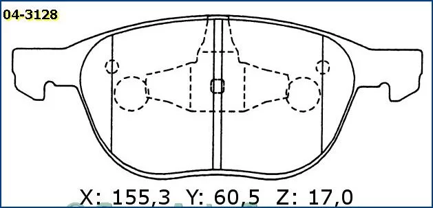 Klocki hamulcowe  - [04-3128S](BPYK-33-23ZA)