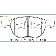  Klocki hamulcowe  - [04-3128S](BPYK-33-23ZA)