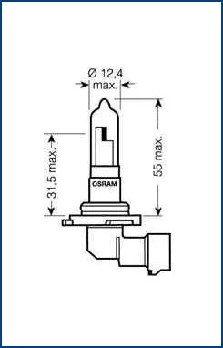 Żarówka halogenowa HB3 12V 60W  [OSR9005]