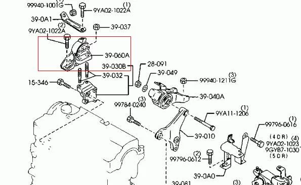 Poduszka prawa MAZDA -[S2245012] (25D3906YZ) 