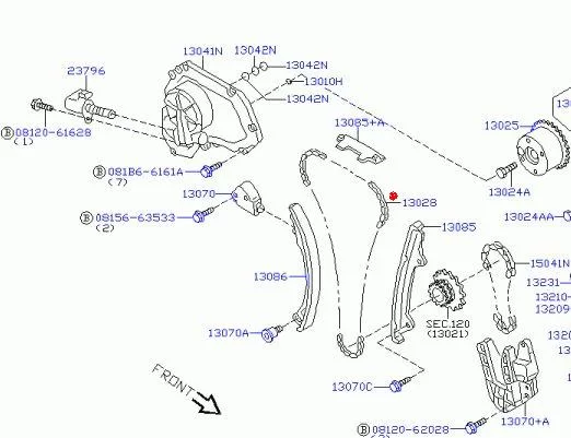 Łańcuch rozrządu NISSAN - [90R1003JPN]