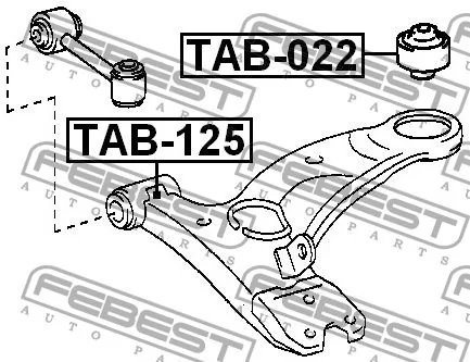 Tuleja przód wahacza przedniego TOYOTA - [TAB-125](#48068-05040)