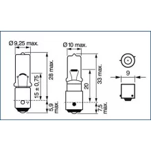  Żarówka mini halogenowa H6W 12V 6W  [OSR64132]