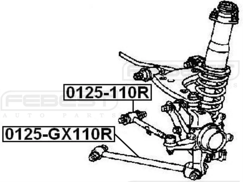 Drążek reakcyjny tylny LEXUS TOYOTA - [0125-110R](48705-30070,48705-53010)