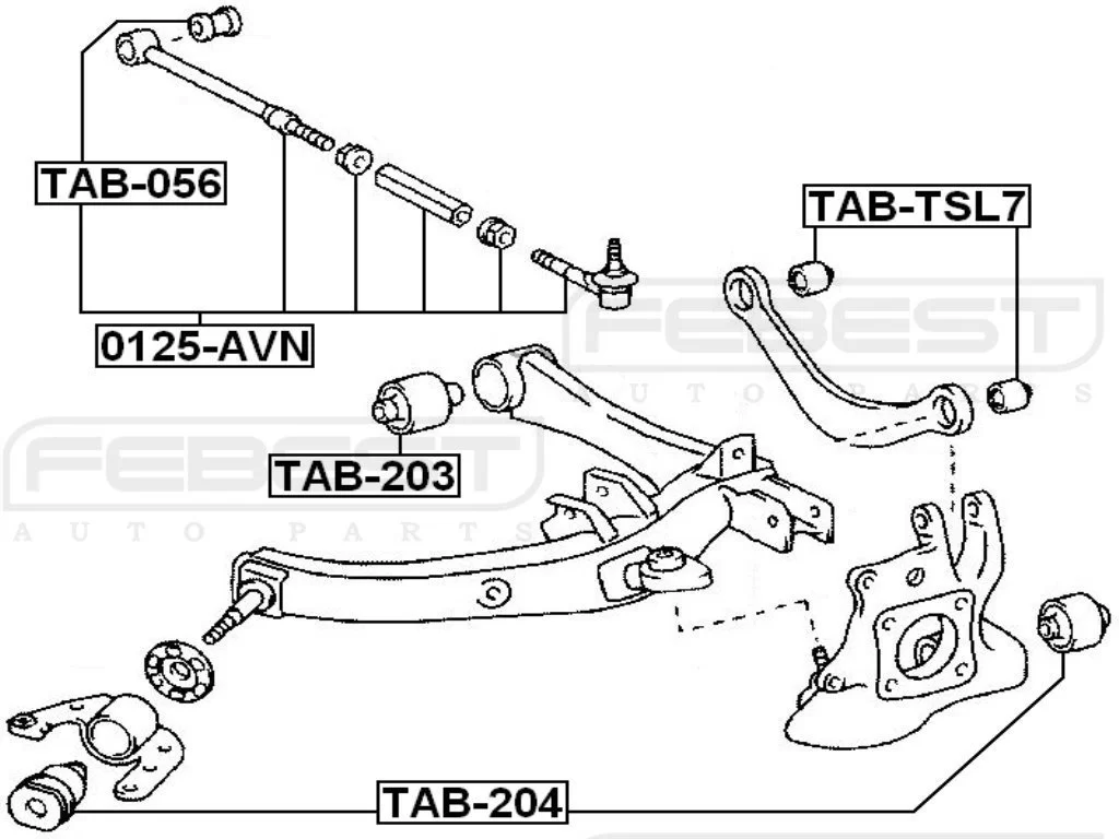 Drążek tylny z przegubem TOYOTA - [ZWT-TY-080] 48720-05030,48730-05060