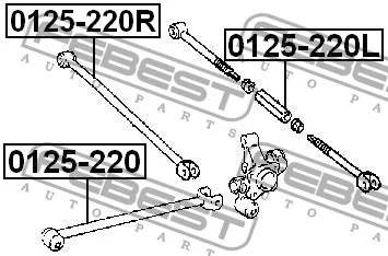 Drążek wzdłużny TOYOTA - [0125-220](48780-05020­)->2003.02