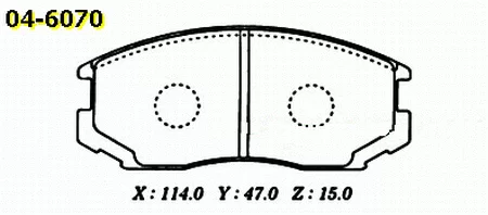 Klocki hamulcowe MITSUBISHI - [04-6070S]