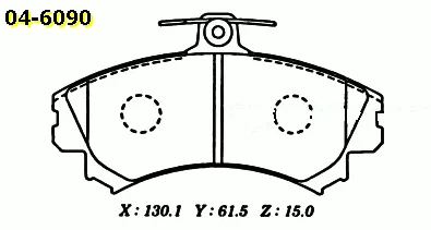 Klocki hamulcowe MITSUBISHI - [04-6090S]