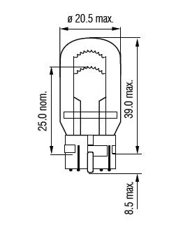 Żarówka całoszklana 12V 21/5W  [OSR7515]