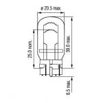 Żarówka całoszklana 12V 21/5W  [OSR7515]