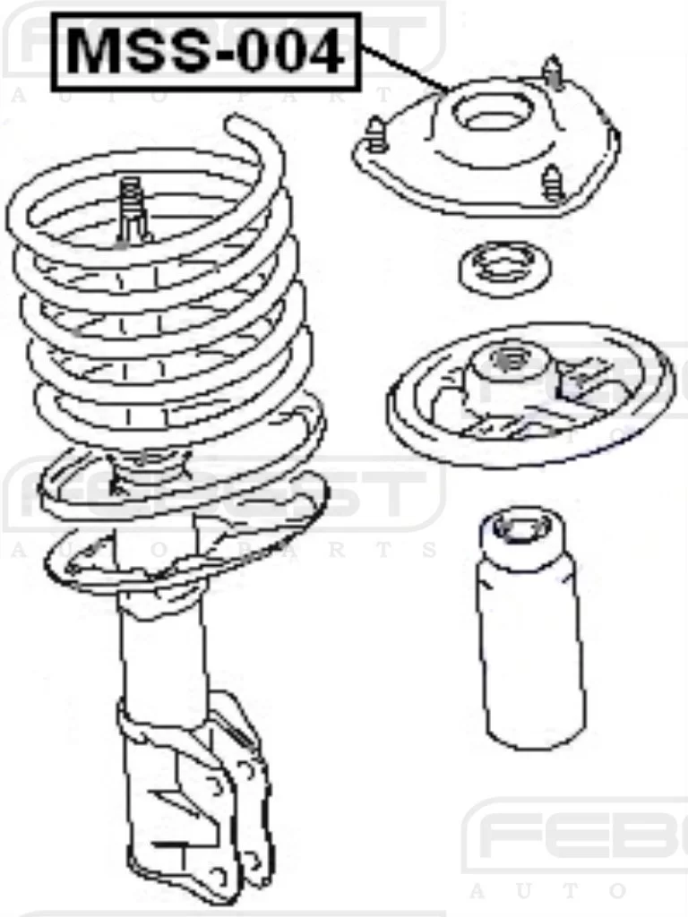 Górne mocowanie amortyzatora przód MITSUBISHI - [MSS-004] MR455018,MR316457 - bez łożyska