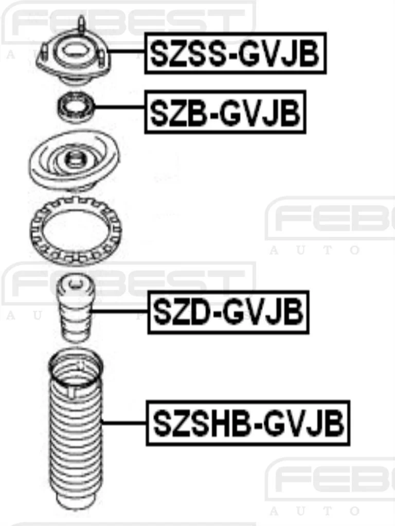 Górne mocowanie SUZUKI - [SZSS-GVJB] 41810-78K00  PRZÓD 