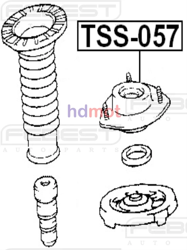 Górne mocowanie TOYOTA - [AD-TY-027] 48609-44040,4860944040 PRZÓD 