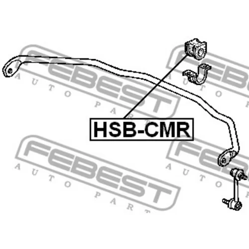 Guma drążka stabilizatora tył  HONDA- [ZGS-HD-056/Q0010662] 52315-SED-004 D=22,2 mm