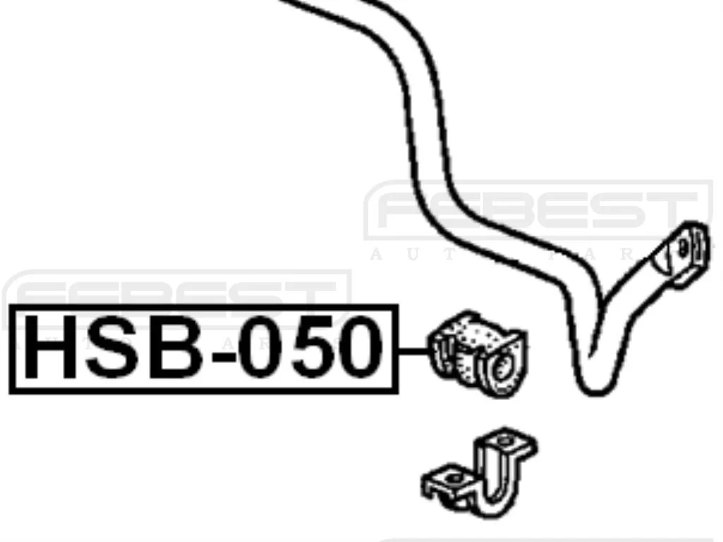 Guma drążka stabilizatora przód  HONDA- [HSB-050] (51306-S87-A01) ID=27,2 mm