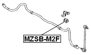 Guma drążka stabilizatora przód MAZDA 2 (2007->) [MZSB-M2F] D651-34-156,D65134156