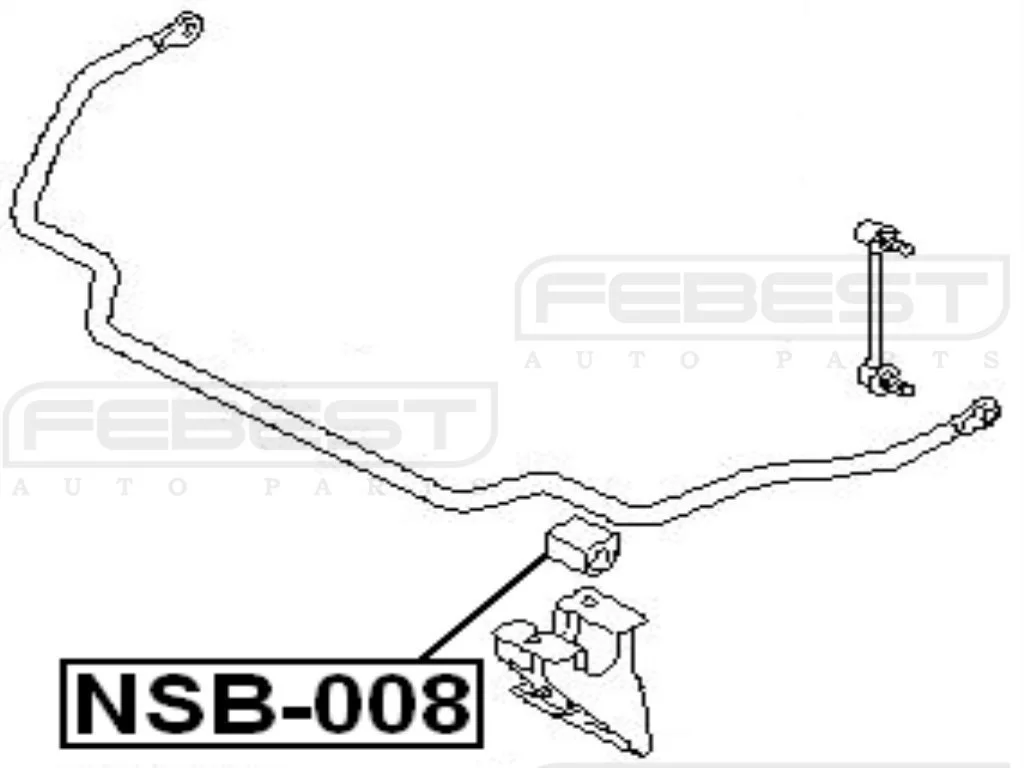 Guma drążka stabilizatora przód NISSAN -[NSB-008](54613-4P007,546134P007)