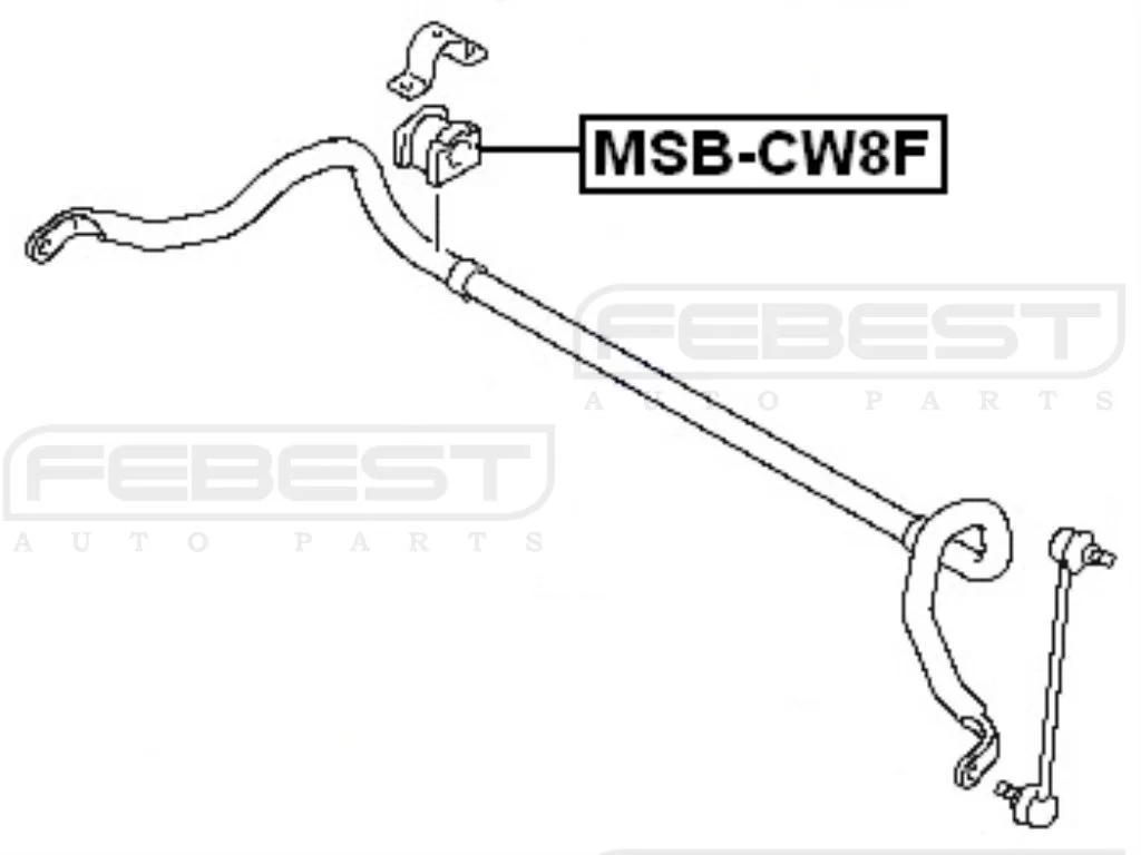 Guma drążka stabilizatora przedniego MITSUBISHI-[GSP 517368] 4056A079 DI=22 mm