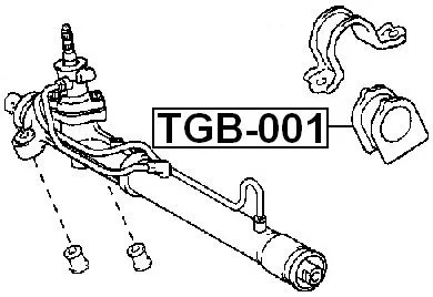 Guma mocowania przekładni kierowniczej TOYOTA - [TGB-001](45517-0D040,455170D040)