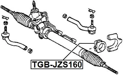 Guma mocowania przekładni kierowniczej LEXUS - [TGB-JZS160](45517-30050 ,4551730050,)