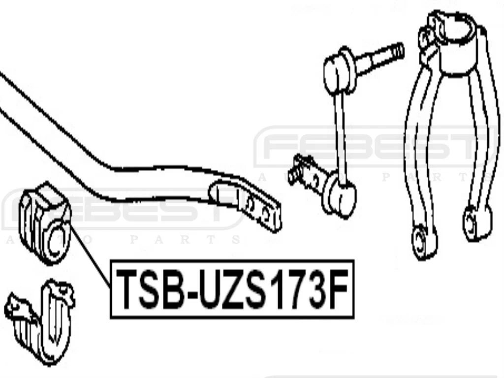 Guma stabilizatora przód LEXUS - [TSB-UZS173F] 48815-30480 , 4881530480 D=28,6 mm 