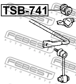 Guma stabilizatora tył LEXUS - [TSB-741] (48818-30110) D=15mm