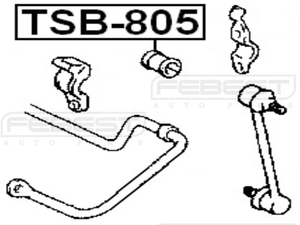 Guma stabilizatora tył LEXUS TOYOTA - [TSB-805]  48818-48020 , 48818-06150  D=16 mm
