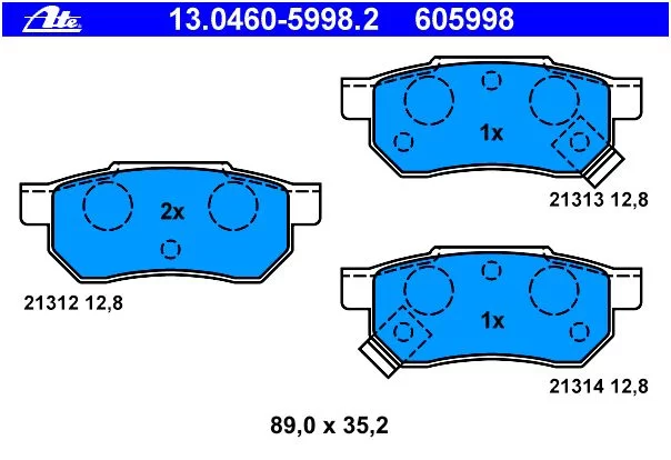 Klocki hamulcowe HONDA - [13.0460-5998.2]