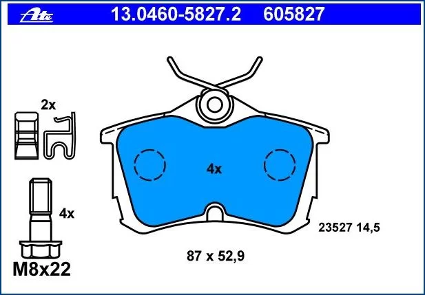 Klocki hamulcowe HONDA - [13.0460-5827.2]