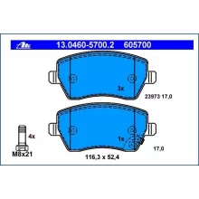  Klocki hamulcowe NISSAN RENAULT SUZUKI - [13.0460-5700.2]