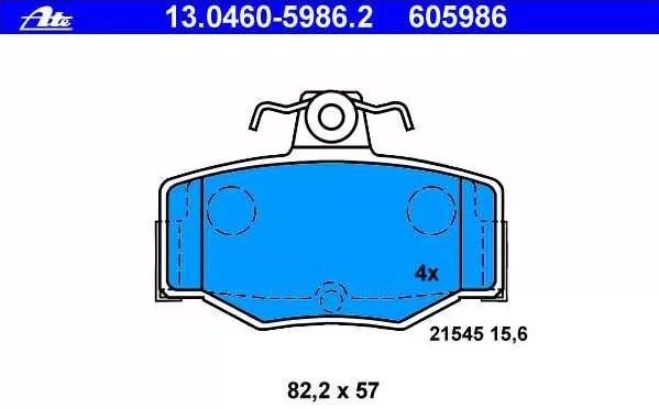 Klocki hamulcowe NISSAN - [13.0460-5986.2](UK)