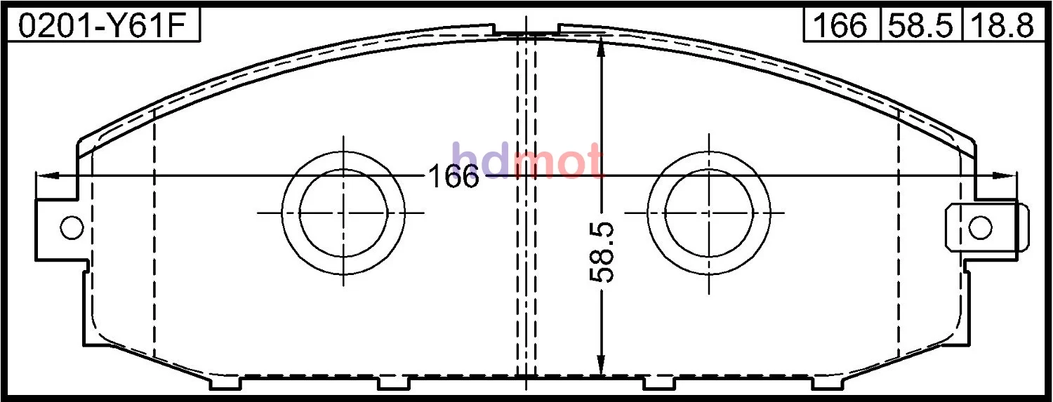 Klocki hamulcowe przód NISSAN - [0201-Y61F] 41060VC091