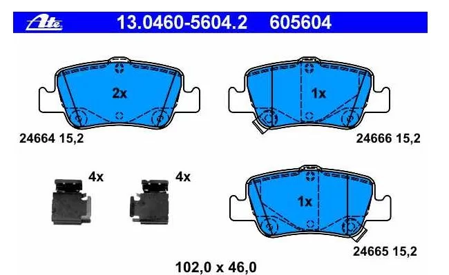 Klocki hamulcowe TOYOTA - [13.0460-5604.2] sys.BOSCH