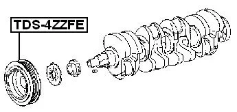 Koło pasowe wału korbowego -TOYOTA -[TDS-4ZZFE] 13470-0D040