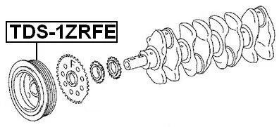 Koło pasowe wału korbowego -TOYOTA - [TDS-1ZRFE](13470-37020)