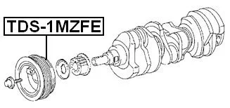 Koło pasowe wału korbowego - LEXUS TOYOTA - [TDS-1MZFE](13408-0A010,13408-20010)