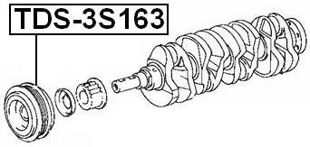 Koło pasowe wału korbowego - TOYOTA - [TDS-3S163](13408-74031)