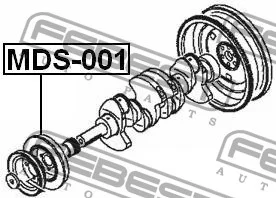 Koło pasowe wału korbowego - MITSUBISHI - [MDS-001](MD160546)