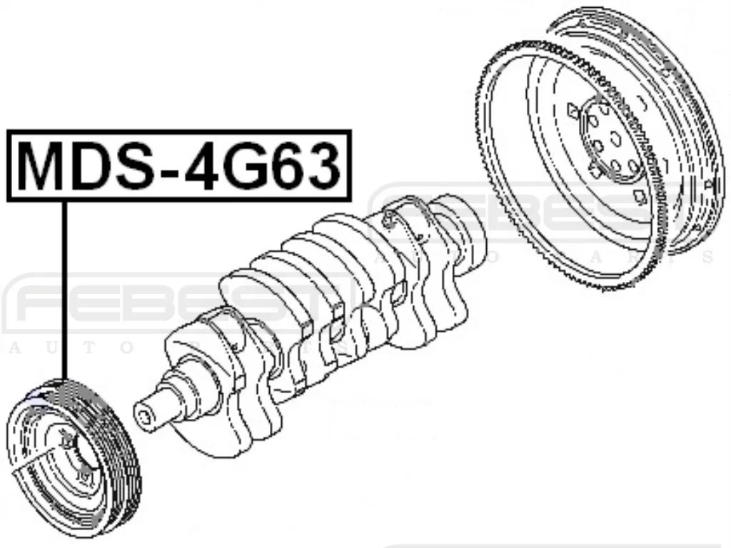 Koło pasowe wału korbowego - MITSUBISHI - [MDS-4G63] MD338316