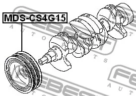 Koło pasowe wału korbowego - MITSUBISHI - [MDS-CS4G15](MD994676)