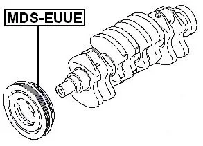 Koło pasowe wału korbowego - MITSUBISHI - [RKP-MS-000] MD338320 MD376058 MD376057