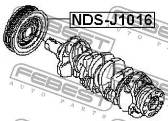 Koło pasowe wału korbowego - NISSAN - [NDS-J1016](12303-CJ40A)