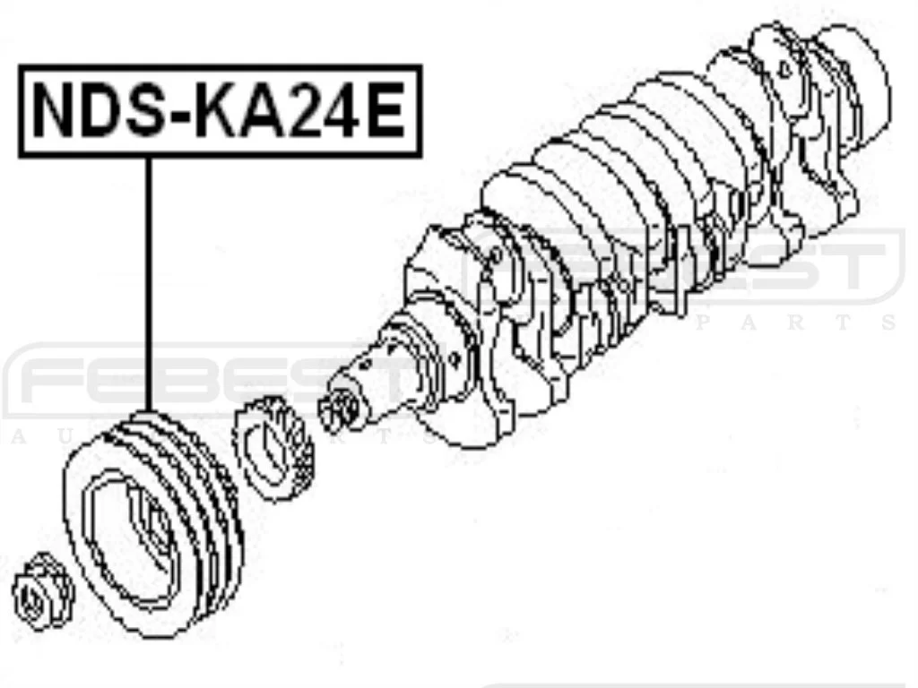 Koło pasowe wału korbowego - NISSAN - [NDS-KA24E](12303-3S500)