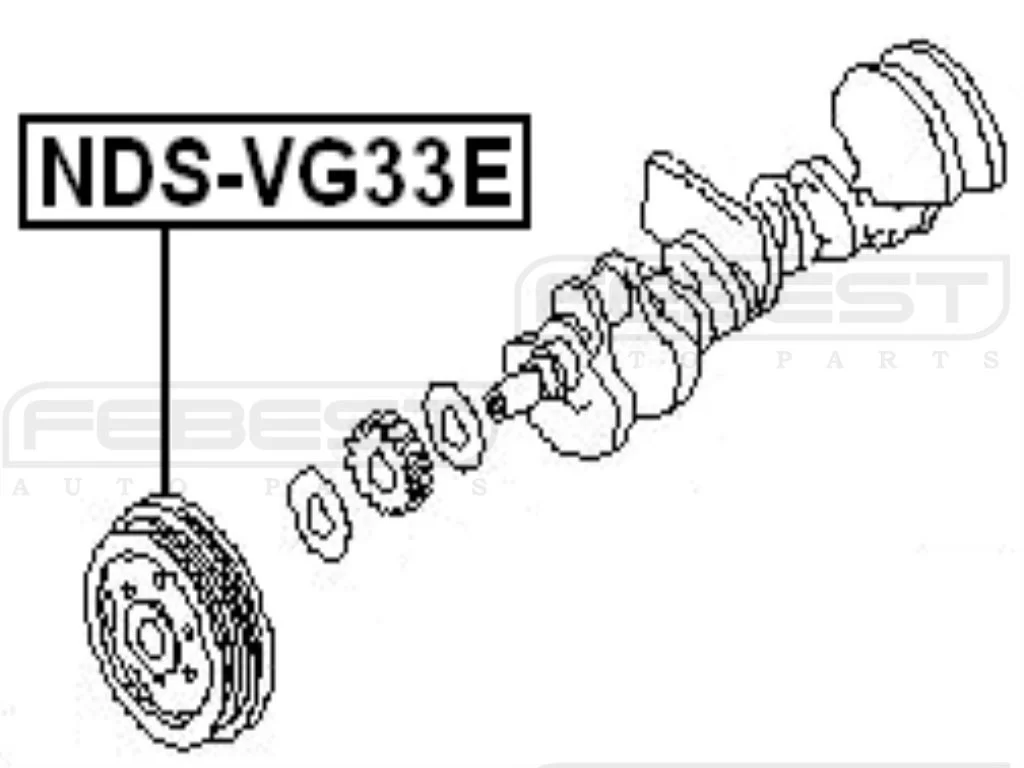 Koło pasowe wału korbowego - NISSAN - [NDS-VG33E](12303-0W001,123030W001)