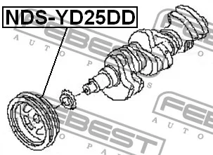 Koło pasowe wału korbowego - NISSAN - [NDS-YD25DD](12303-EB30A)