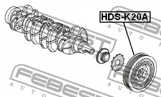 Koło pasowe wału korbowego - HONDA -[HDS-K20A](13810-PNA-003,13810-PNA-013)