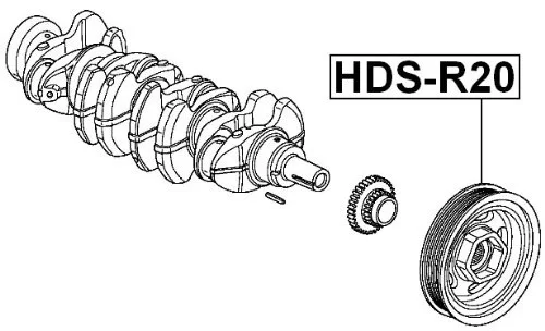Koło pasowe wału korbowego - HONDA -[HDS-R20](13810-RZP-003,13810RZP003)