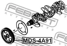 Koło pasowe wału korbowego - MITSUBISHI - [ MDS-4A91](MN16374­4)