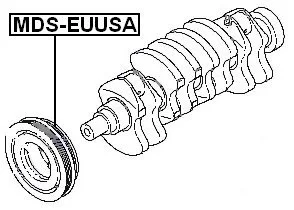 Koło pasowe wału korbowego - CHRYSLER DODGE MITSUBISHI - [MDS-EUUSA] MD349501 , MD376056